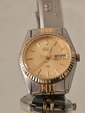 Seiko Two-Tone Gold Dial Quartz Watch
